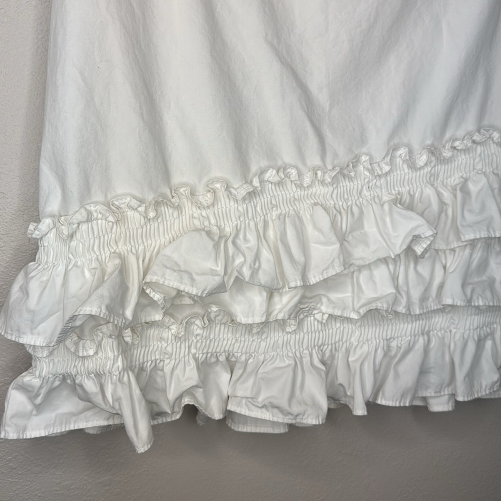 J. Crew‎ Ruffle Skirt in White Cotton-Poplin - size 8 - Picture 7 of 15